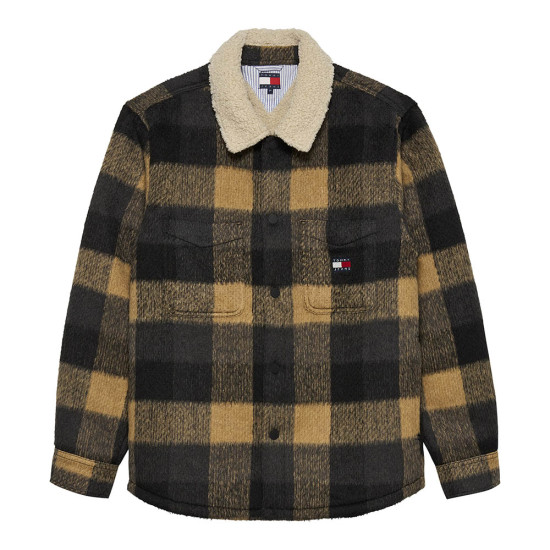 Tommy Hilfiger Ανδρικό jacket Oversized Fit Check Teddy Collar Overshirt